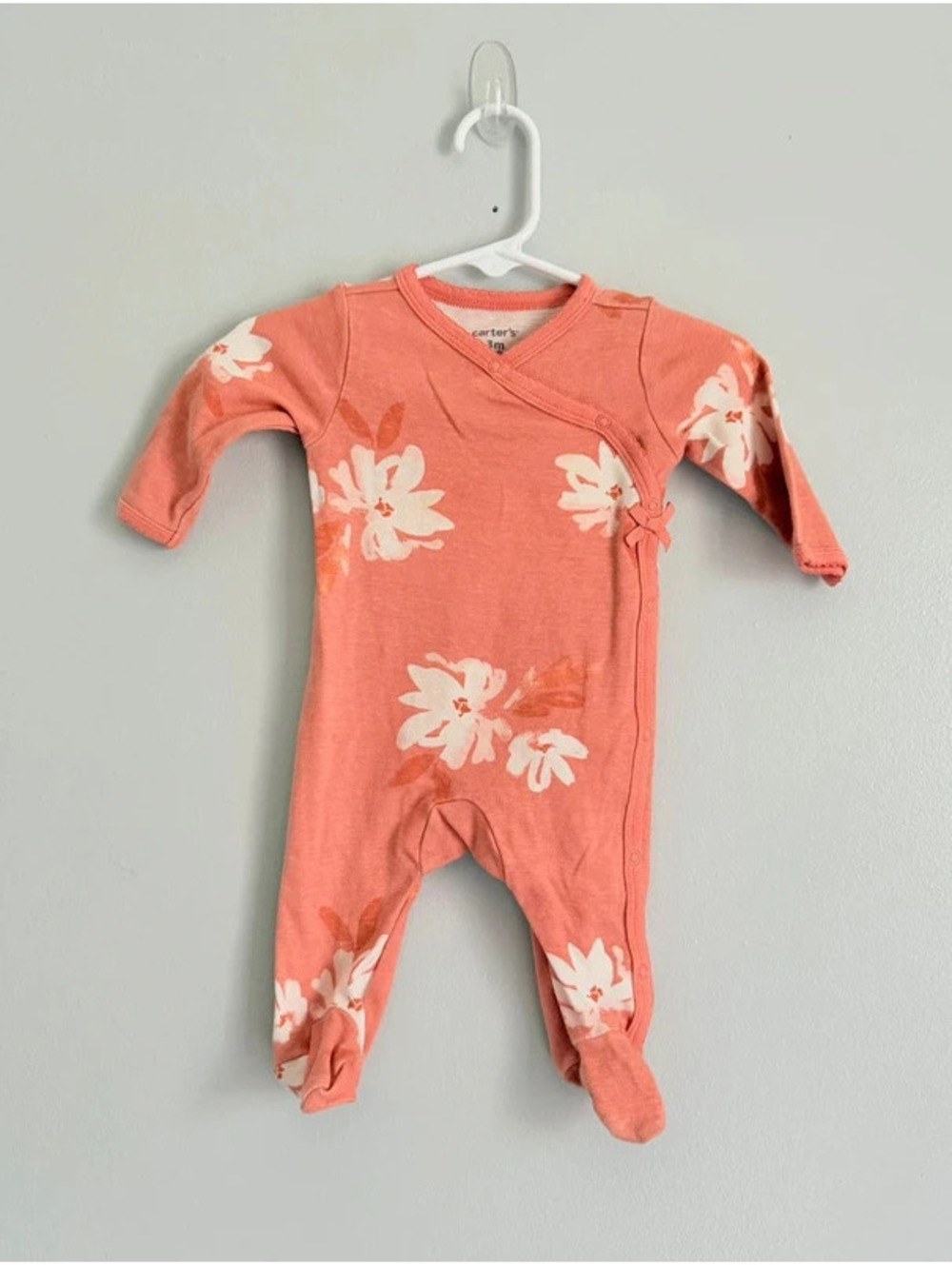 Carter’s Coral Floral Footed Sleeper 3M VGUC
